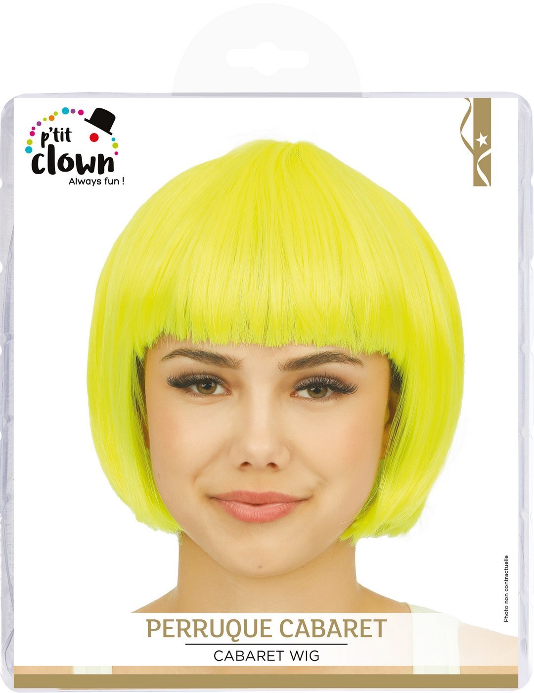 Perruque cabaret - jaune