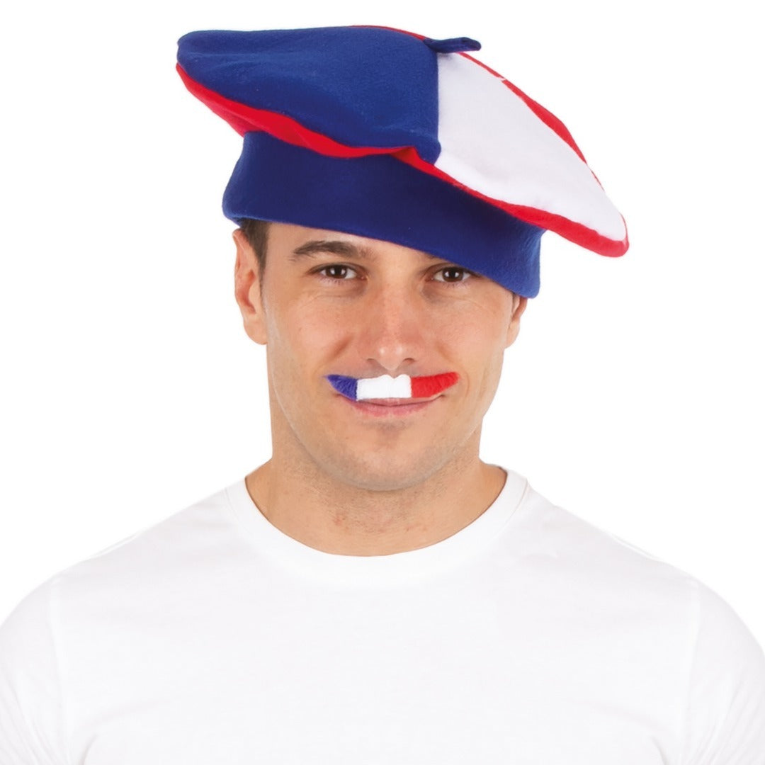 Bärte - 6er-Pack - blau, weiß, rot