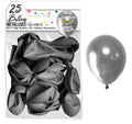 25 metallische Luftballons, Farbe Silber