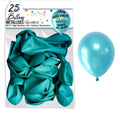 25 metallische Luftballons, hellblau