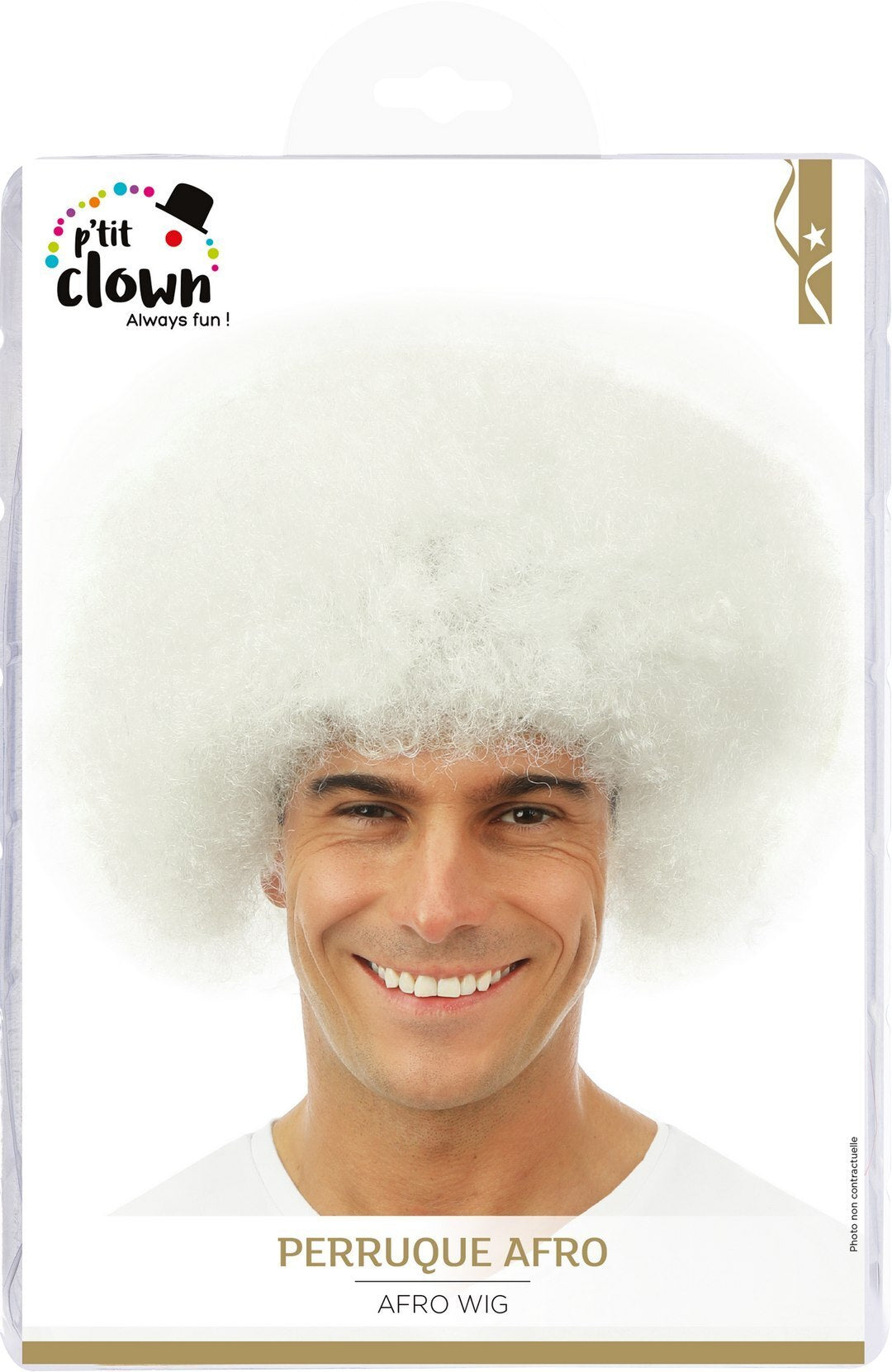Afro-Perücke - weiß