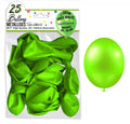 25 ballons métallisés couleur vert pomme