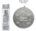 Riesenballon "Happy Birthday" Silber