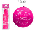 Riesiger fuchsiafarbener "Happy Birthday"-Ballon