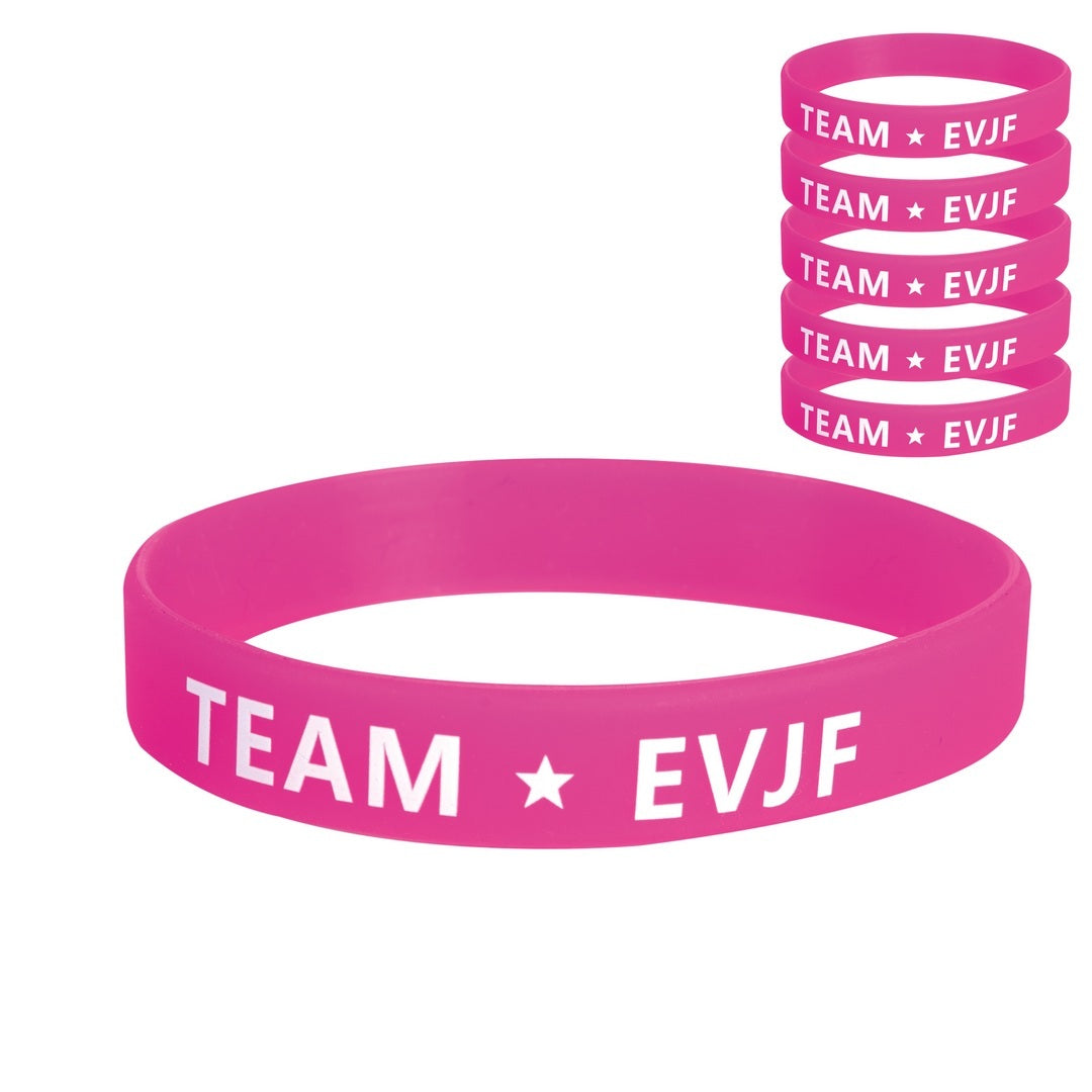 Armband Team JGA - rosa - 6er-Pack