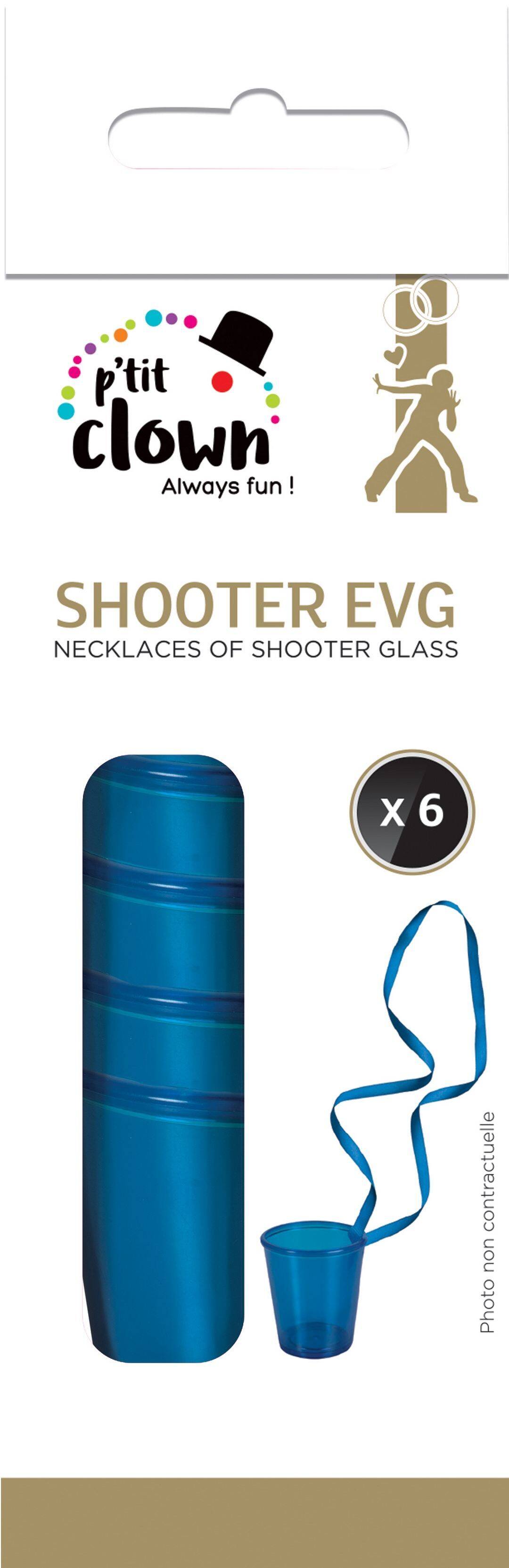 Hundehalsband Shooter – 6er-Pack – blau