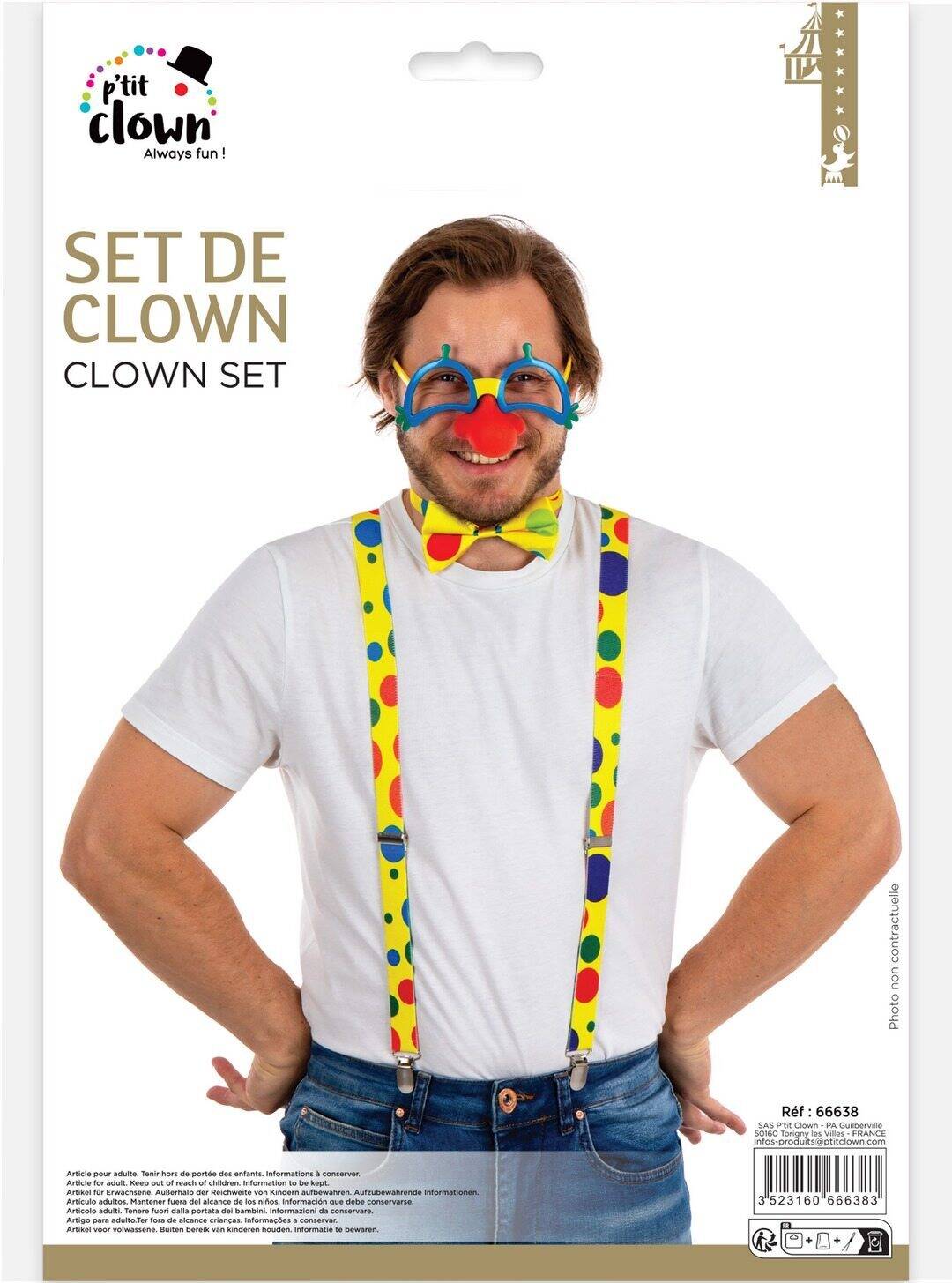 Clown-Set - Erwachsene