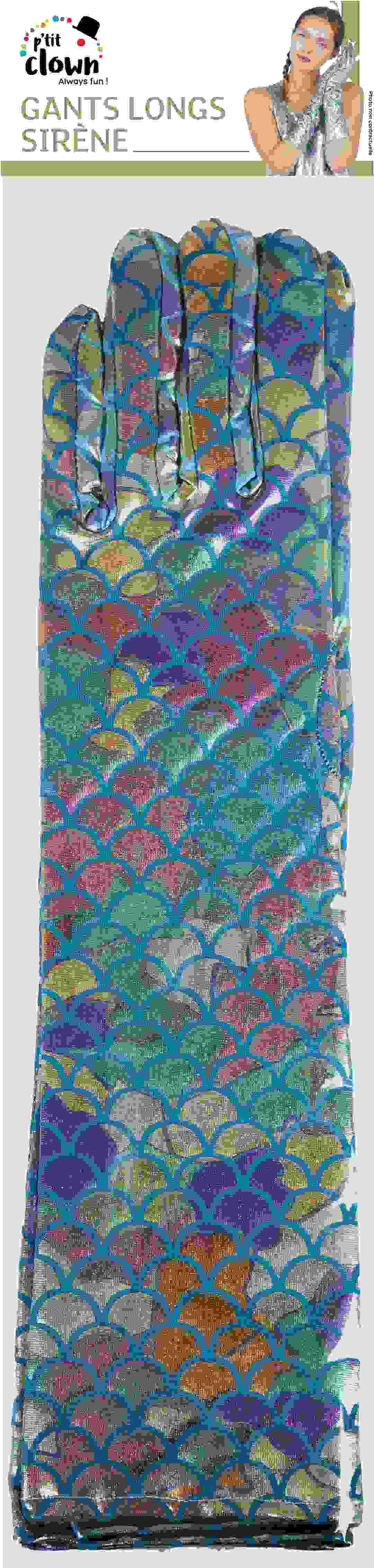 Gants longs sirène - 40 cm