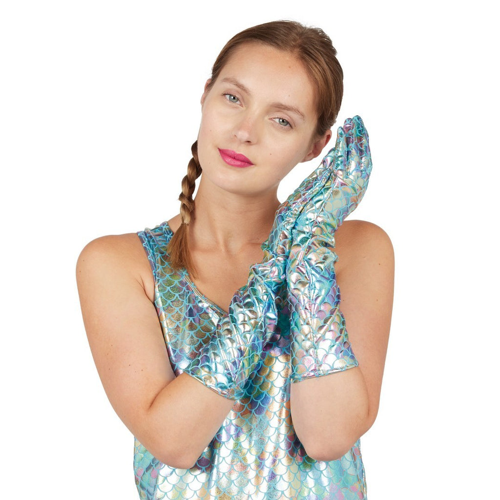 Gants longs sirène - 40 cm
