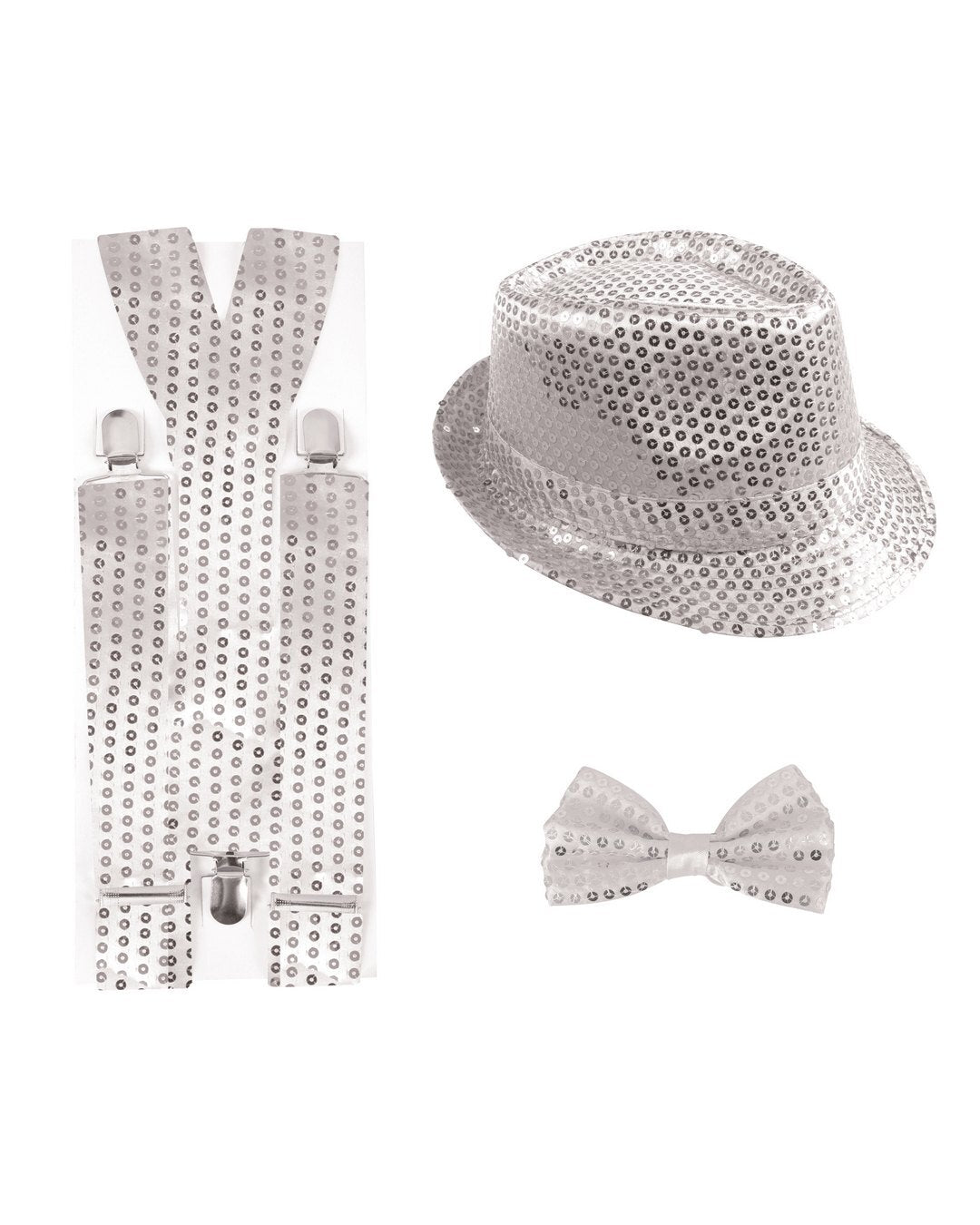 Pailletten-Disco-Set – Silber