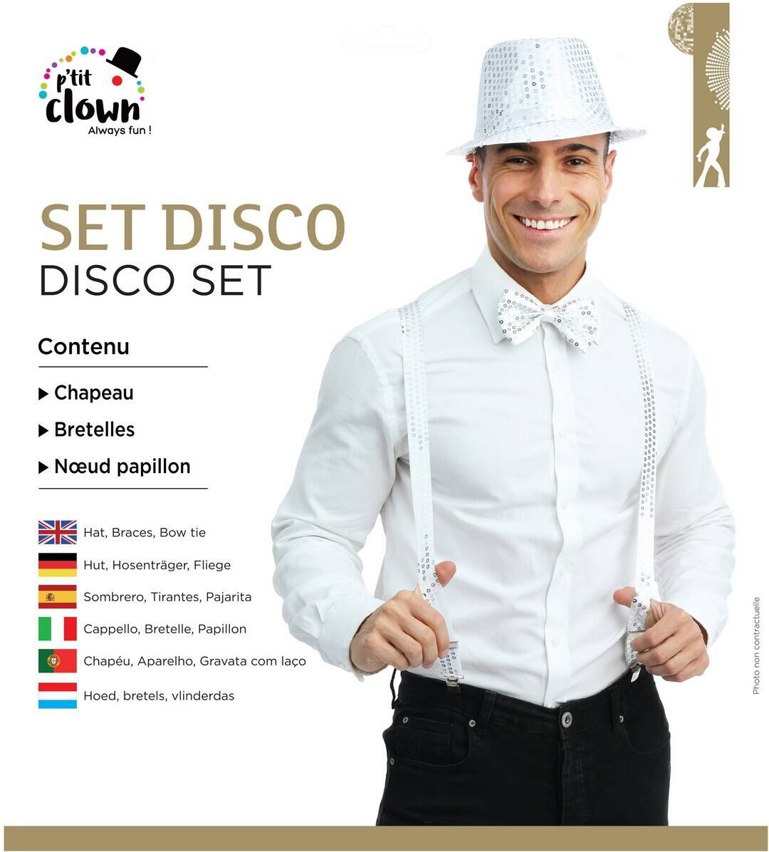 Pailletten-Disco-Set – Silber