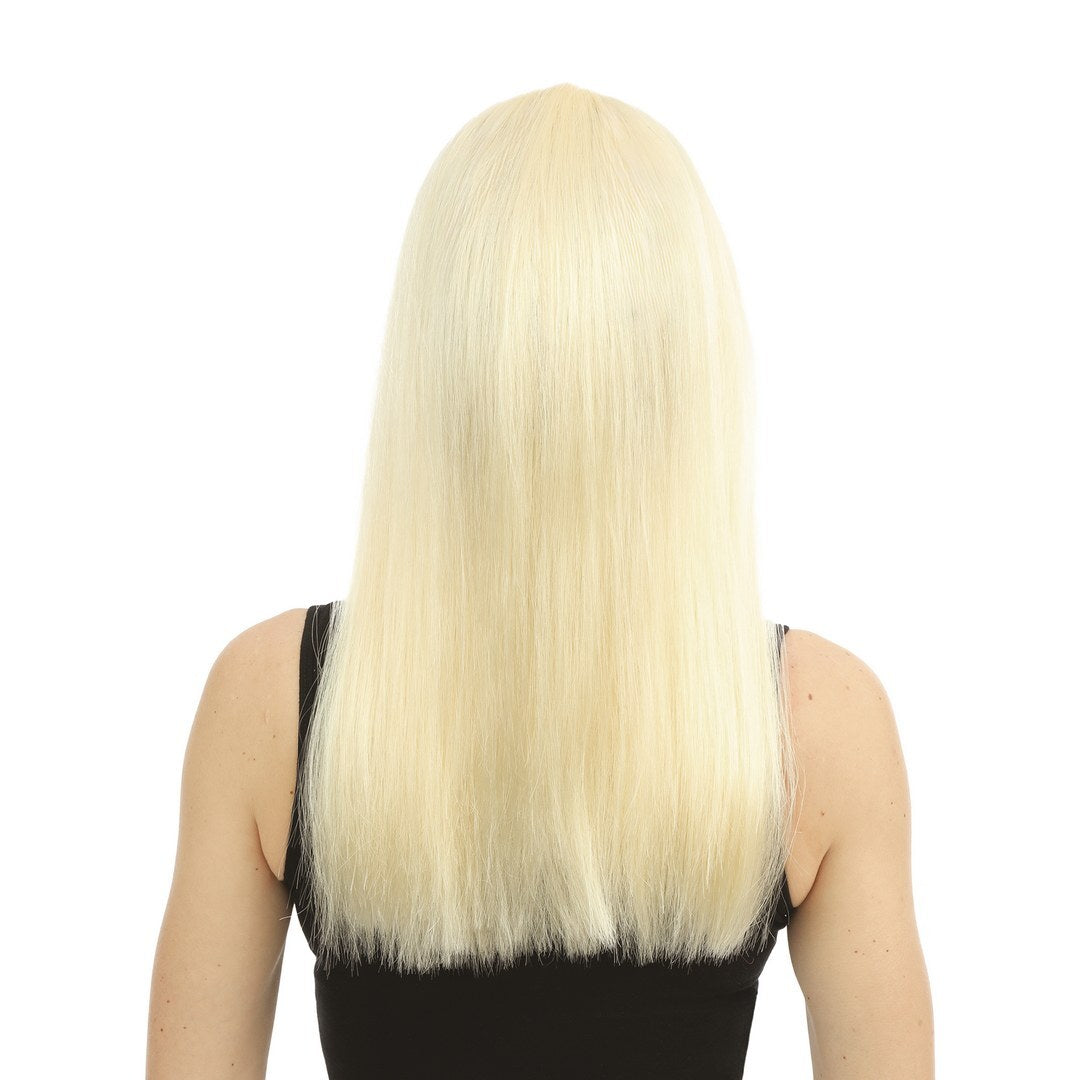 Perruque longue raide - blond - 60 cm