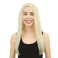 Perruque longue raide - blond - 60 cm