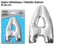 Ballon métallique Argent Lettres A