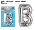 Ballon métallique Argent Lettres B