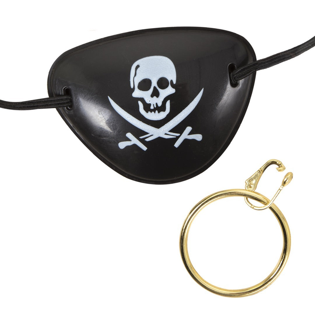 Augenklappe und Piratenohrring