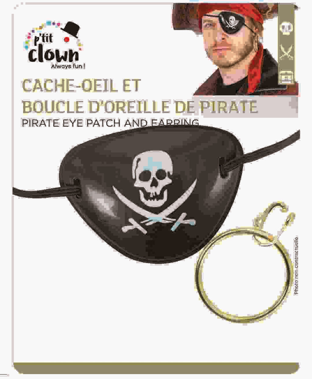 Augenklappe und Piratenohrring