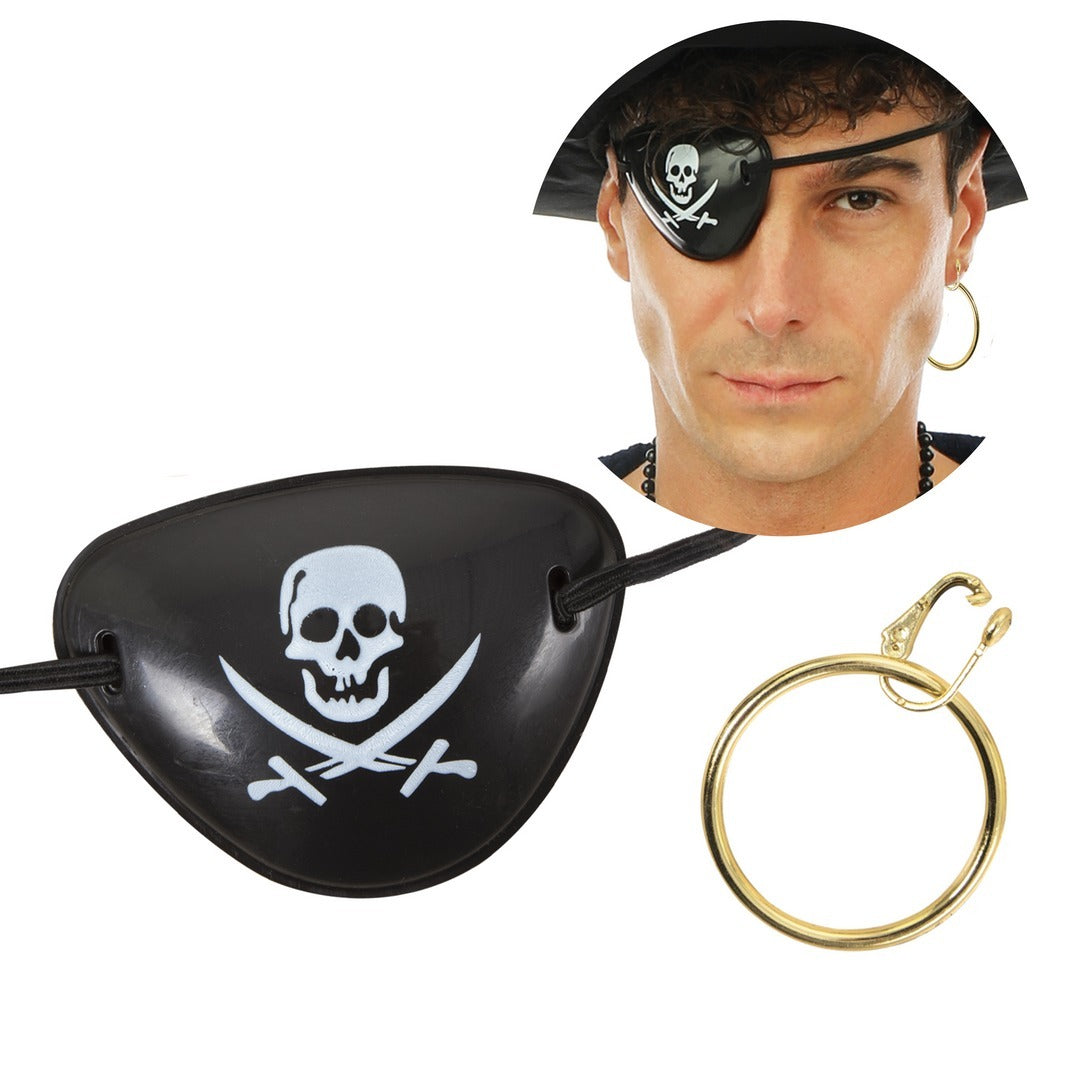 Augenklappe und Piratenohrring