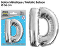Ballon métallique Argent Lettres D