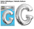 Ballon métallique Argent Lettres G