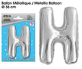 Ballon métallique Argent Lettres H