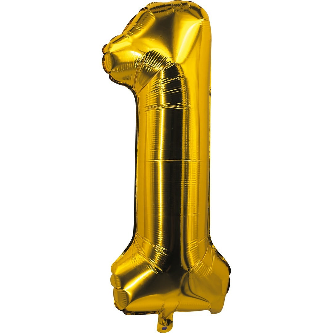 Folienballon - 88 cm - Gold - Ziffer 1