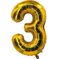 Ballon aluminium - 88 cm - or - chiffre 3