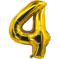 Ballon aluminium - 88 cm - or - chiffre 4