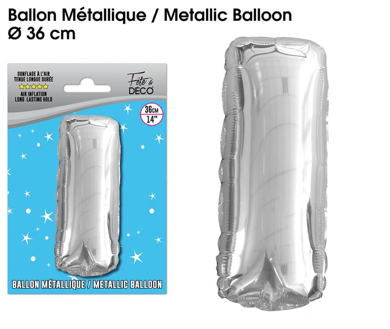 Ballon métallique Argent Lettres I