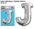Ballon métallique Argent Lettres J