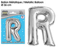Ballon métallique Argent Lettres R