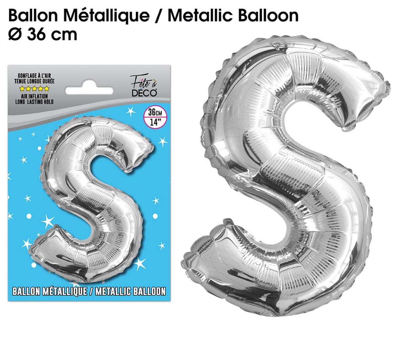 Folienballon Silber Buchstaben S