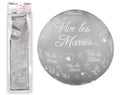 Riesenballon "Vive les mariés" Silber