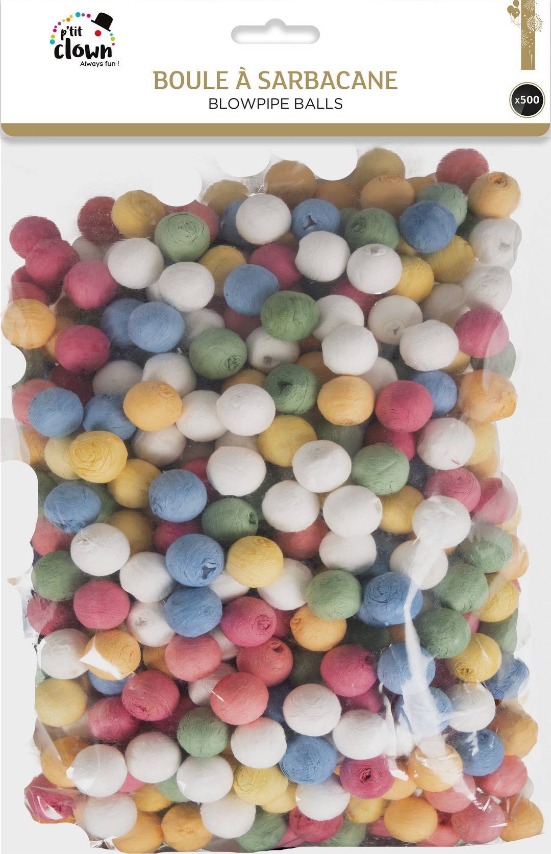 Farbige Blasrohrkugeln – 500er-Pack
