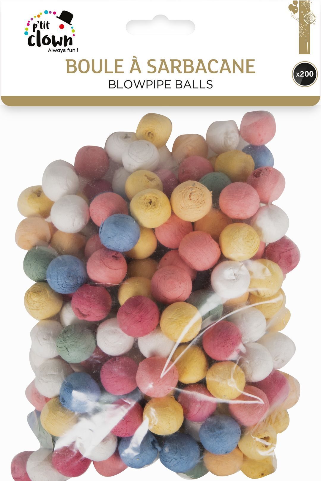 Bunte Blasrohrkugeln - 200er-Pack