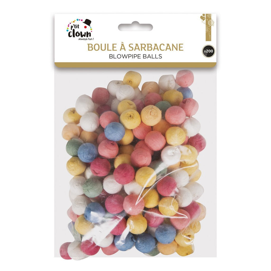 Boules à sarbacane multicolores - lot de 200