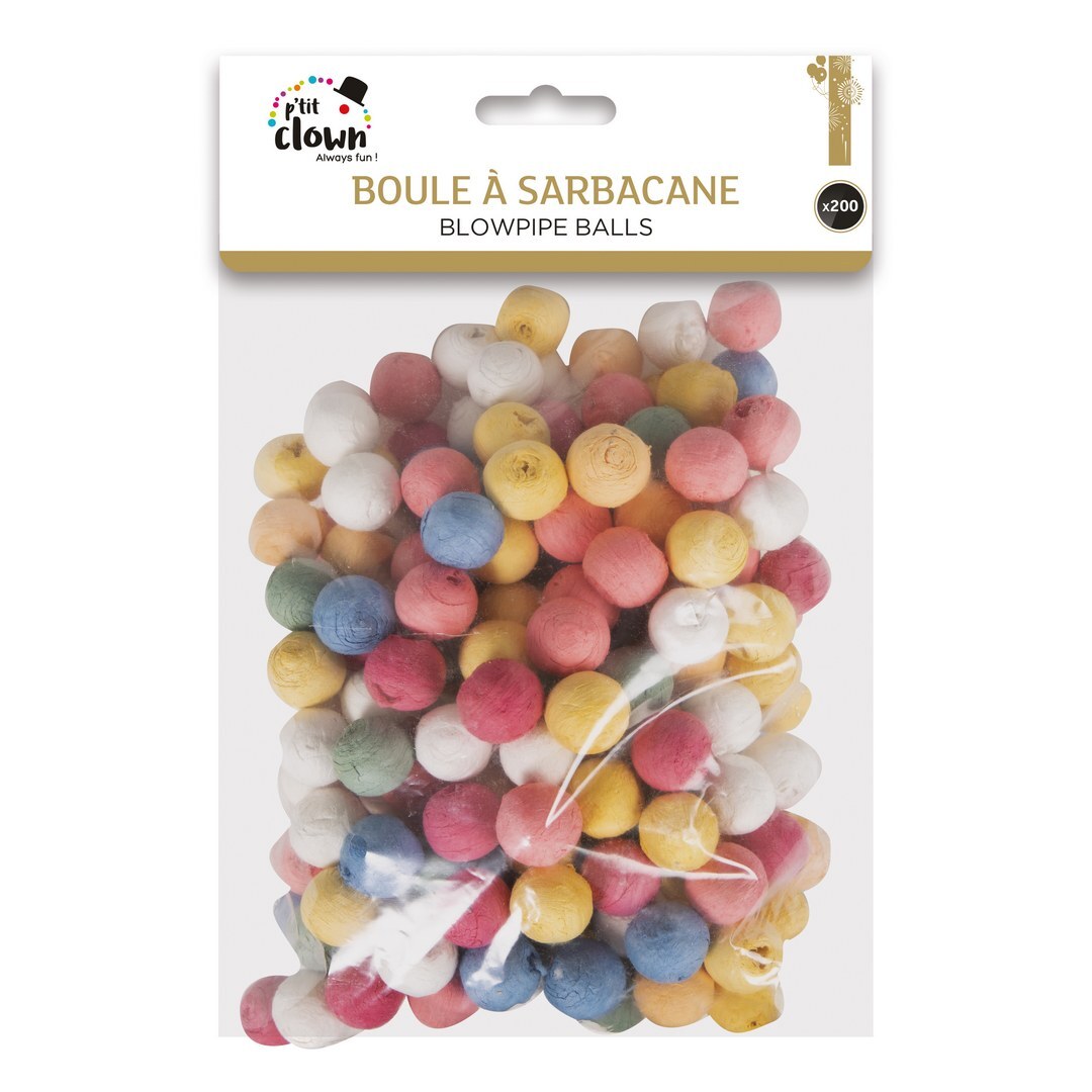 Bunte Blasrohrkugeln - 200er-Pack