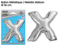 Ballon métallique Argent Lettres X