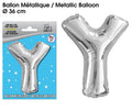 Ballon métallique Argent Lettres Y