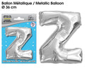 Ballon métallique Argent Lettres Z