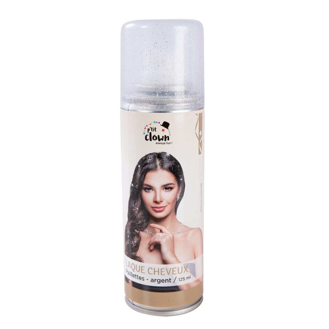 Glitzer-Haarlack-Spray - 125 ml - Silber