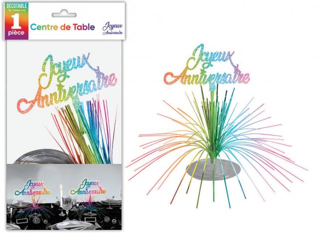 Tischdekoration „Alles Gute zum Geburtstag“ mehrfarbig