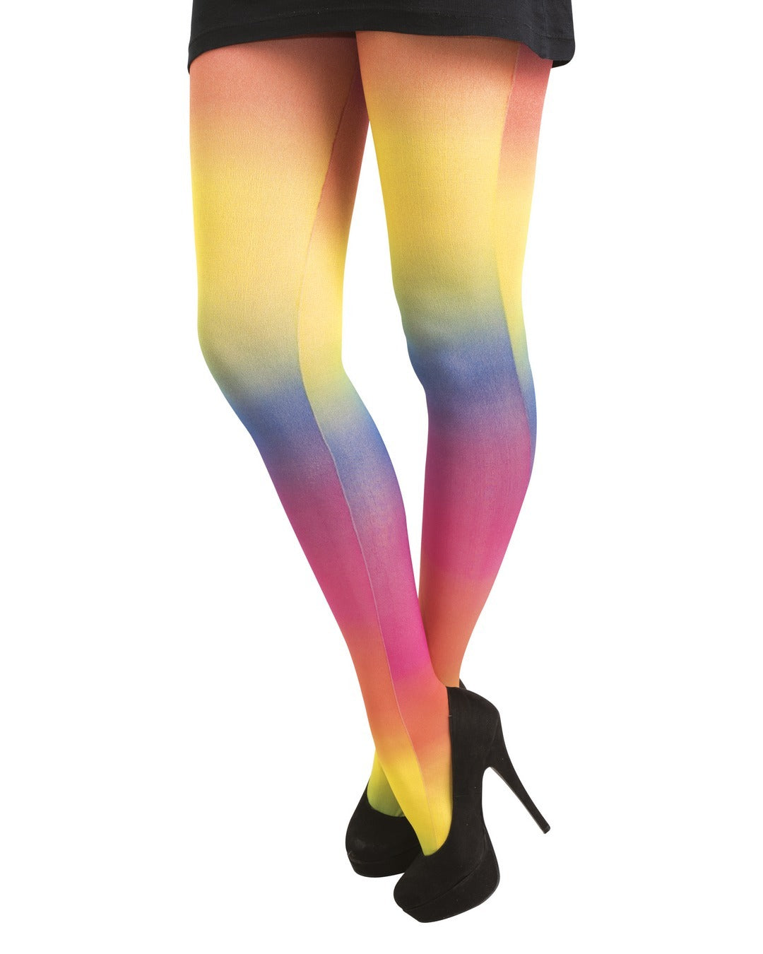 Regenbogenfarbene blickdichte Strumpfhose