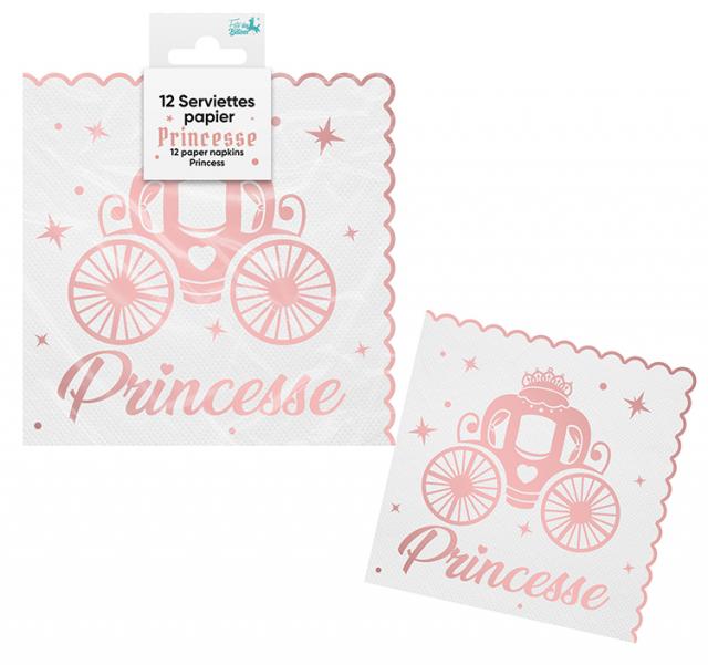 SERVIETTES PAPIER X12 PRINCESSE