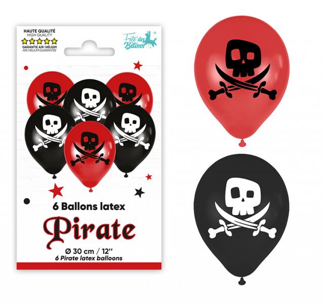 SACHET DE BALLONS X6 PIRATE