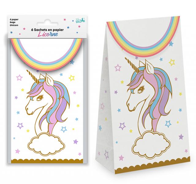 SACHETS EN PAPIER X6 LICORNE