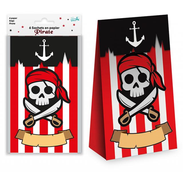 SACHETS EN PAPIER X6 PIRATE