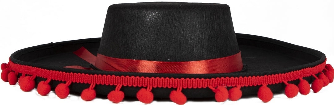 Spanischer Hut – schwarz und rot – Erwachsene