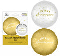 Runder metallic Ballon "Alles Gute zum Geburtstag" GOLD