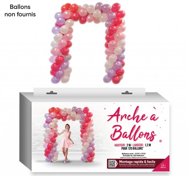 Rechteckiger Ballonbogen 2 Meter